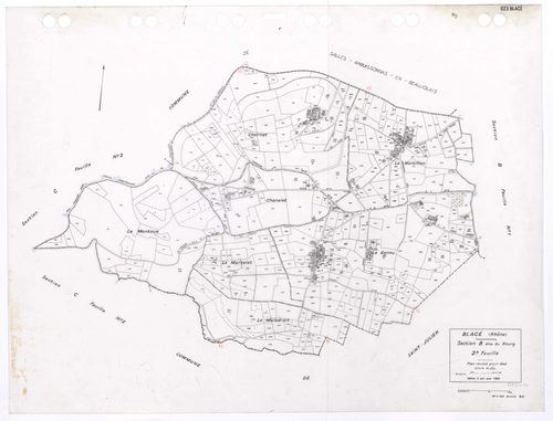Section B dite du Bourg 2e feuille. Plan révisé pour 1940. Edition à jour pour 1983.