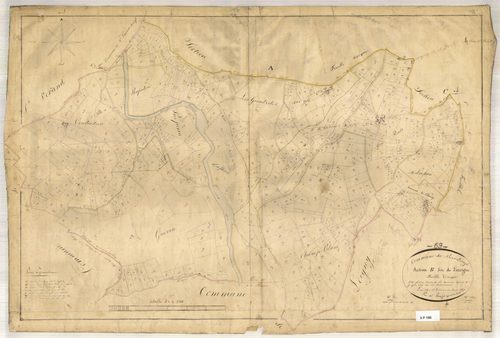 Section B dite d'Azergues, feuille unique (parcelles 1-737).
