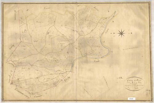 Section B dite du Bourg, feuille n°2 (parcelles 415-805).