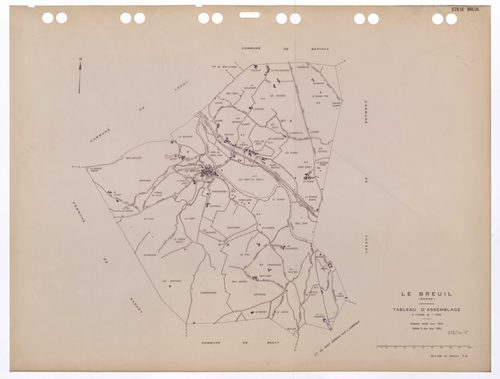 Tableau d'assemblage (TA). Cadastre révisé pour 1932. Edition à jour pour 1983.