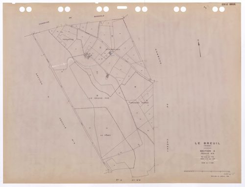 Section A feuille n°5. Cadastre révisé pour 1932. Edition à jour pour 1983.