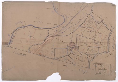 Section A 2e feuille (partie de l'ancienne 2e feuille). Plan révisé pour 1932.