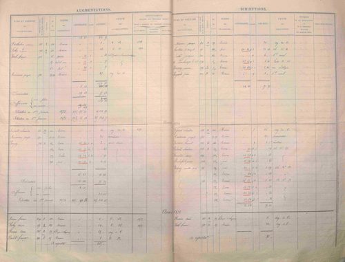 État de sections et matrice des propriétés foncières.