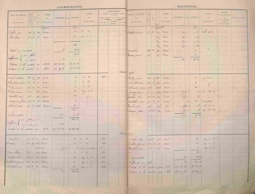 État de sections et matrice des propriétés foncières.