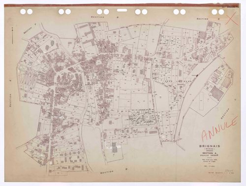 Section A feuille unique. Plan révisé pour 1953. 3e édition à jour pour 1980. Plan annulé.