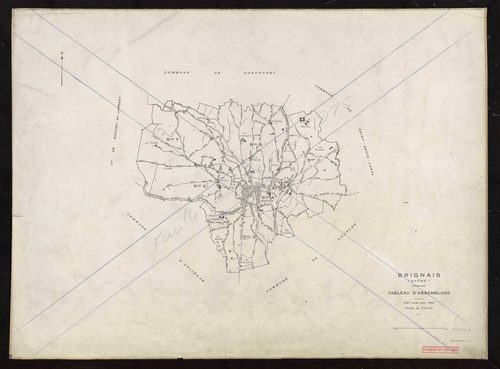 Tableau d'assemblage (TA). Plan révisé pour 1953. Feuille rééditée pour 1975.