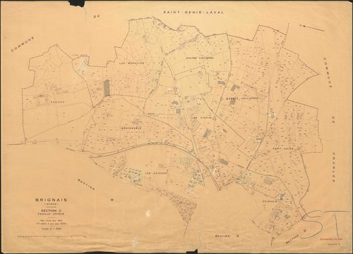 Section C feuille unique. Plan révisé pour 1953. 2e édition à jour pour 1975.