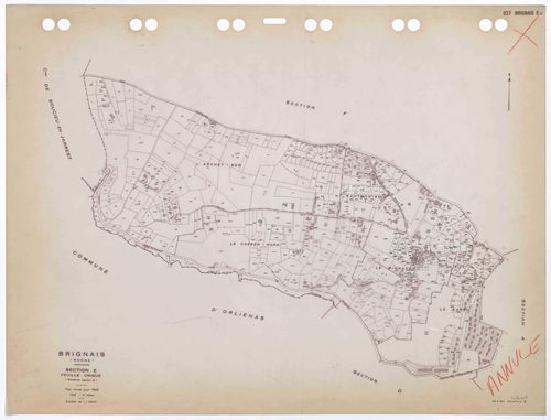 Section E feuille unique. Plan révisé pour 1953. 3e édition à jour pour 1980. Plan annulé.