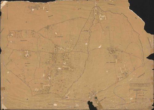 Section A feuille n°1. Plan révisé pour 1936.