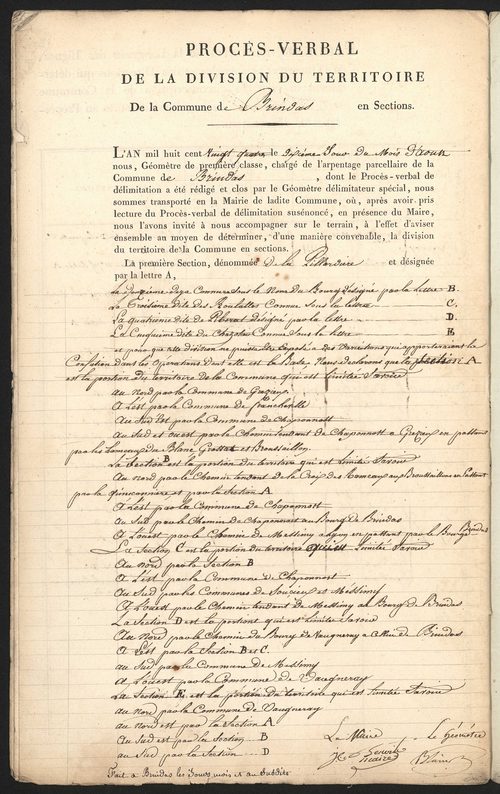 Brindas, 16 novembre 1823.