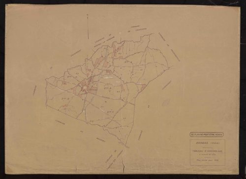 Tableau d'assemblage (TA). Plan révisé pour 1936.