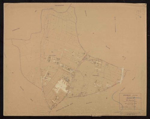 Section E feuille n°3. Plan révisé pour 1936.