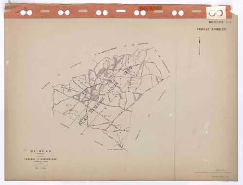 Tableau d'assemblage (TA). Plan révisé pour 1936, 2e édition à jour pour 1980. Annulé : plan remanié en 1996.