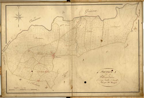 Section A dite de la Pilliardière, feuille n°2 (parcelles 390-794).