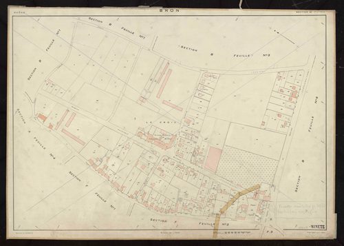 Section B feuille n°2. Plan établi pour 1950. Réédité pour 1963.
