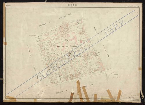 Section F feuille n°2. Plan établi pour 1950. Réédité pour 1977.