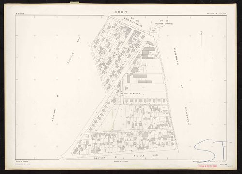 Section B feuille n°4. Plan établi pour 1950. 3e édition à jour pour 1977.