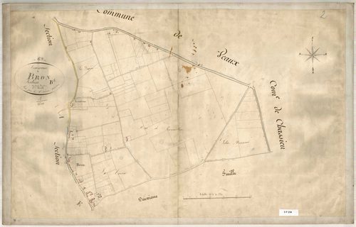 Section B dite de Saint-Jean, Saint-Cyr et Terraillon, feuille n°1.