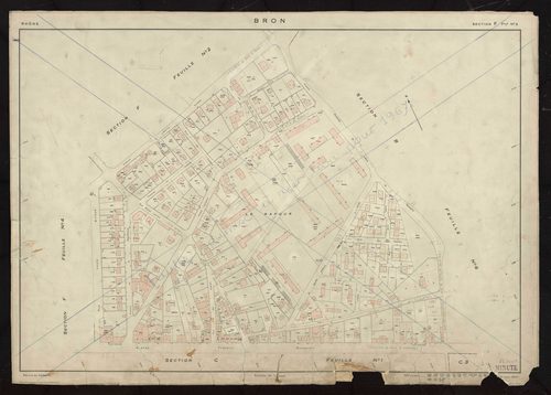 Section F feuille n°3. Plan établi pour 1950. Réédité pour 1967.