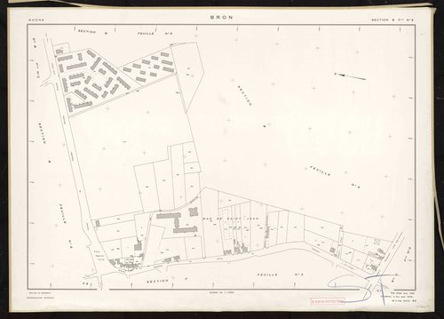 Section B feuille n°6. Plan établi pour 1950. 3e édition à jour pour 1978.