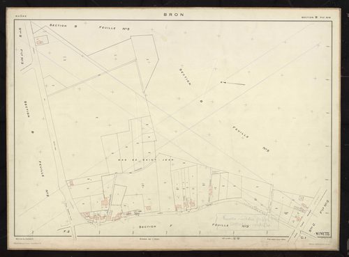 Section B feuille n°6. Plan établi pour 1950. Réédité pour 1963.