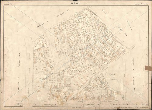 Section F feuille n°4. Plan établi pour 1950. Réédité pour 1967.