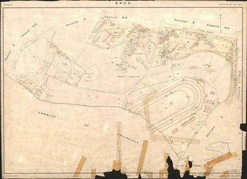 Section C feuille n°4. Plan établi pour 1950.