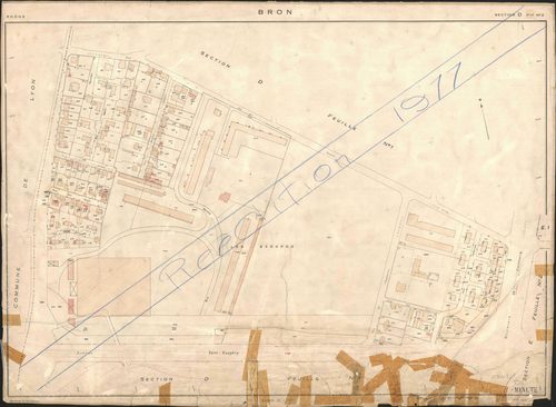 Section D feuille n°2. Plan établi pour 1950. Réédité pour 1977.