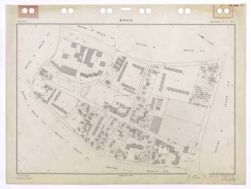 Section B feuille n°2. Plan établi pour 1950. 4e édition à jour pour 1979.