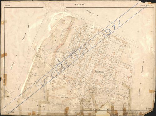 Section E feuille n°1. Plan établi pour 1950. Réédité pour 1977.