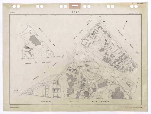 Section C feuille n°3. Plan établi pour 1950. 3e édition à jour pour 1979.