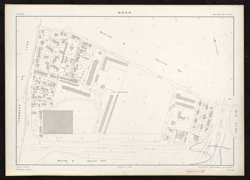 Section D feuille n°2. Plan établi pour 1950. 2e édition à jour pour 1977.