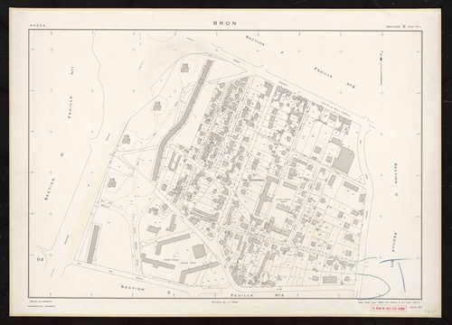 Section E feuille n°1. Plan établi pour 1950. 2e édition à jour pour 1977.