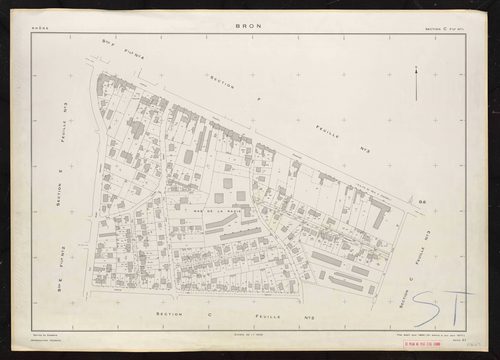 Section C feuille n°1. Plan établi pour 1950. 2e édition à jour pour 1977.