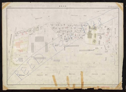 Section A feuille n°3. Plan établi pour 1950. 2e édition à jour pour 1962. Réédité pour 1978.