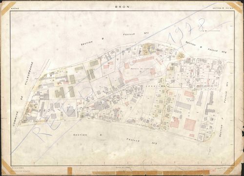 Section A feuille n°4. Plan établi pour 1950. 2e édition à jour pour 1962. Réédité pour 1978.