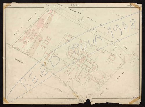 Section A feuille n°2. Plan établi pour 1950. Réédité pour 1978.