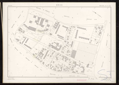 Section B feuille n°2. Plan établi pour 1950. 3e édition à jour pour 1977.