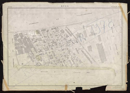 Section A feuille n°1. Plan établi pour 1950. 2e édition à jour pour 1962. Réédité pour 1978.