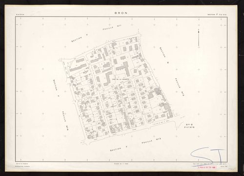 Section F feuille n°2. Plan établi pour 1950. 2e édition à jour pour 1977.