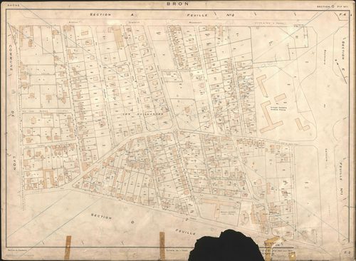 Section D feuille n°1. Plan établi pour 1950. Réédité pour 1967.