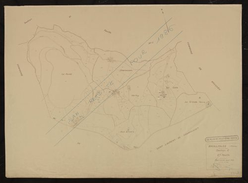 Section C feuille n°2. Plan révisé pour 1945. Plan réédité pour 1986.