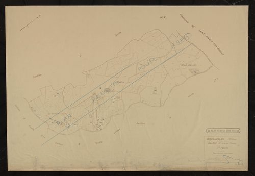 Section D feuille n°3. Plan révisé pour 1945. Plan réédité pour 1986.