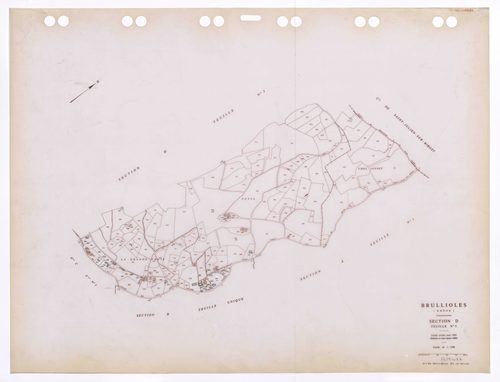 Section D feuille n°3. Feuille révisée pour 1945. Edition à jour pour 1986.