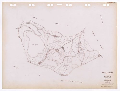 Section C feuille n°2. Feuille révisée pour 1945. Edition à jour pour 1986.