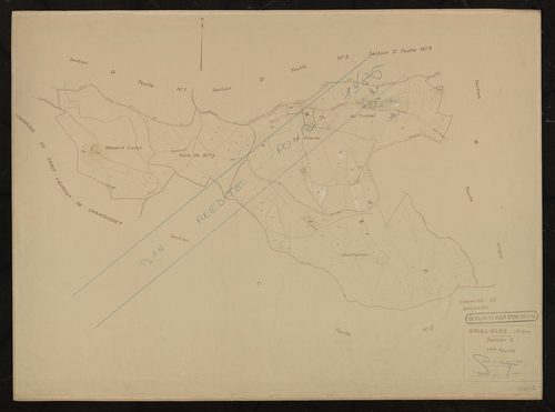 Section C feuille n°1. Plan révisé pour 1945. Plan réédité pour 1986.