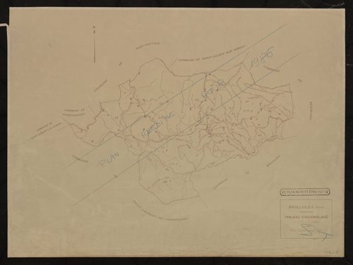 Tableau d'assemblage (TA). Plan révisé pour 1945.