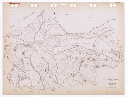 Section A feuille n°1. Feuille révisée pour 1945. Edition à jour pour 1986.