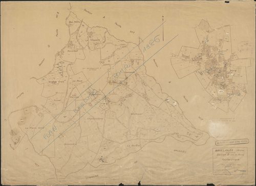 Section B dite du Bourg feuille unique. Plan révisé pour 1945. Plan réédité pour 1986.