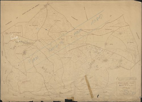 Section A dite de Vaux feuille n°1. Plan révisé pour 1945. Plan réédité pour 1986.